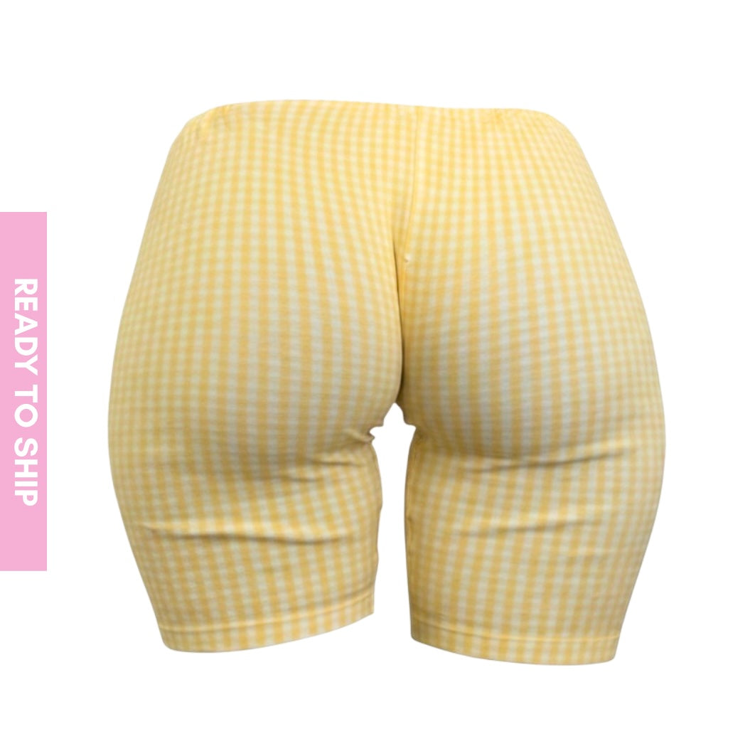 Yellow Striped Winnie Shorts