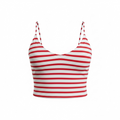 Red Striped Tank Top Halter Top (Candy Cane)