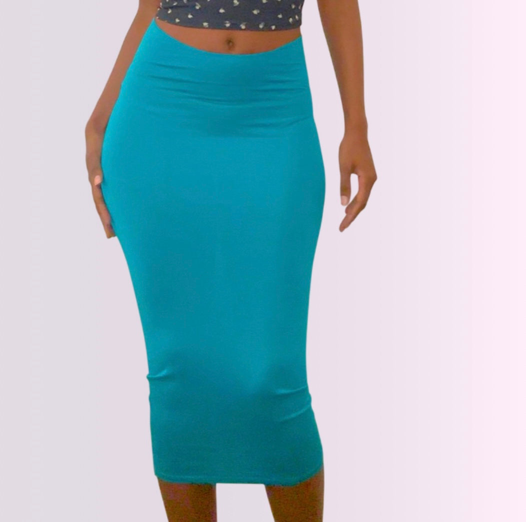 Tender Teal Midi House Skirt (only 1 left)