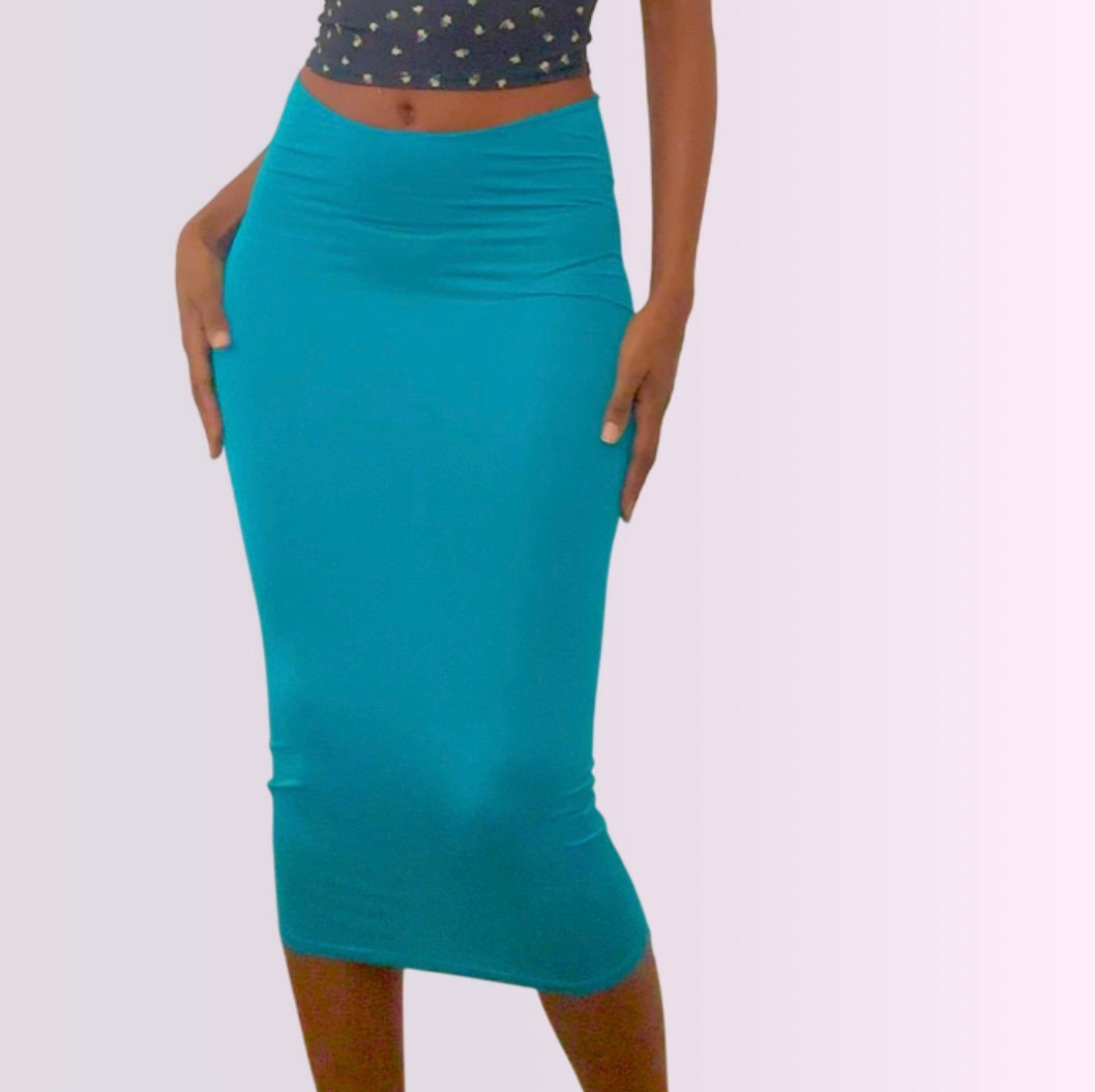 Tender Teal Midi House Skirt (only 1 left)